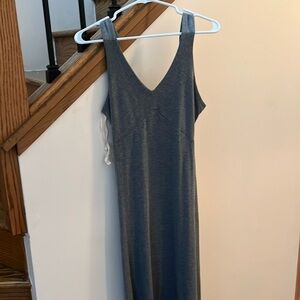 Grey long backless dress great for date night !